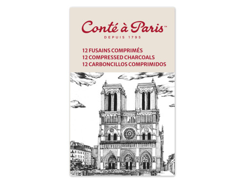 Set od Compressed Charcoal 2359 - Conté à Paris - 12 pcs