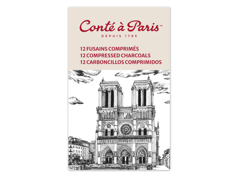 Set od Compressed Charcoal 2359 - Conté à Paris - 12 pcs
