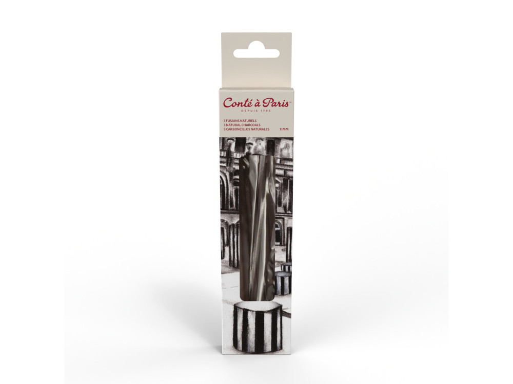 Set od Natural Charcoal - Conté à Paris - 11 mm 3 pcs