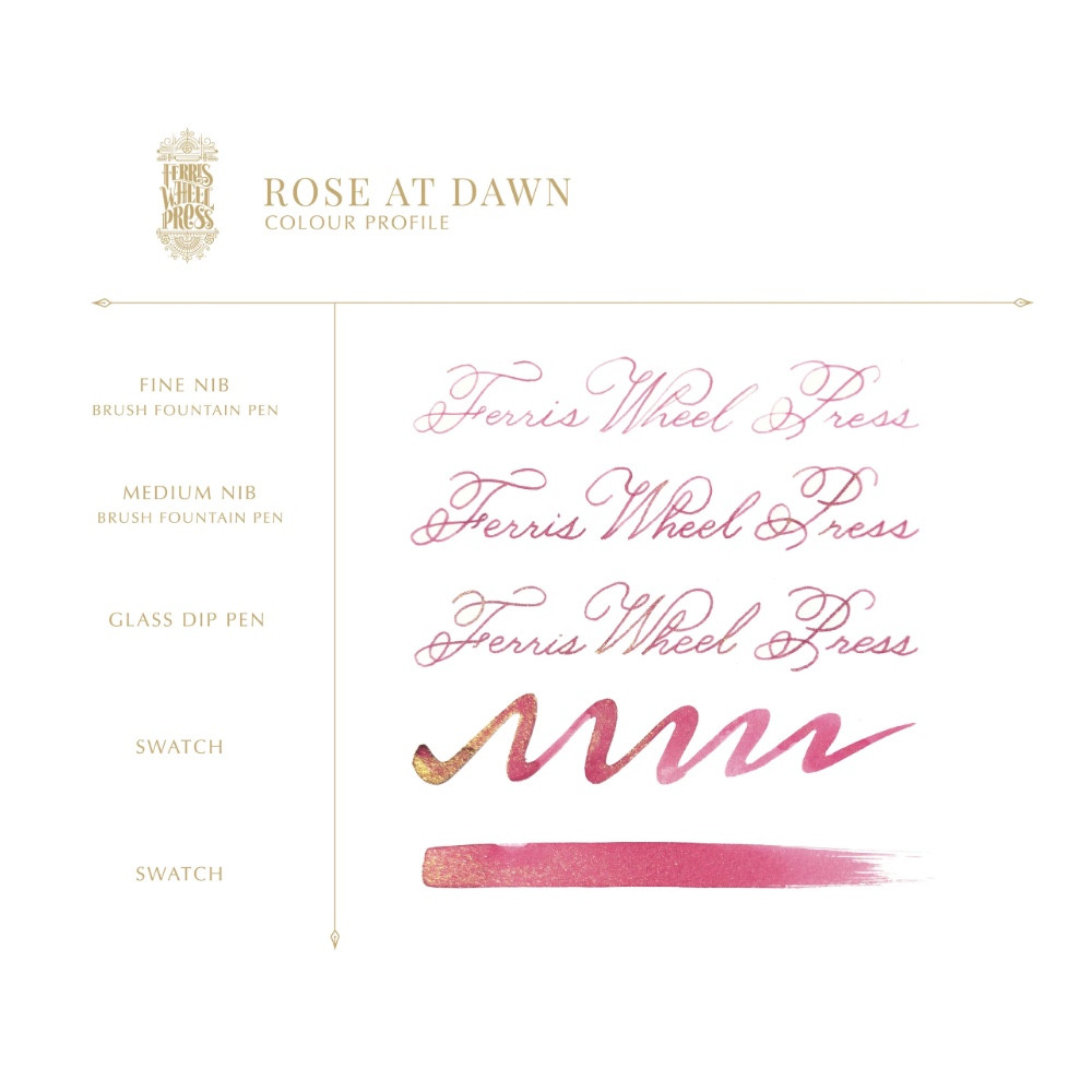 Calligraphy ink - Ferris Wheel Press - Rose at Dawn 38 ml