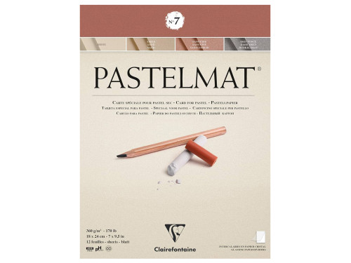 Papier do pasteli suchych Pastelmat No. 7 - Clairefontaine - 18 x 24 cm 360 g 12 ark.