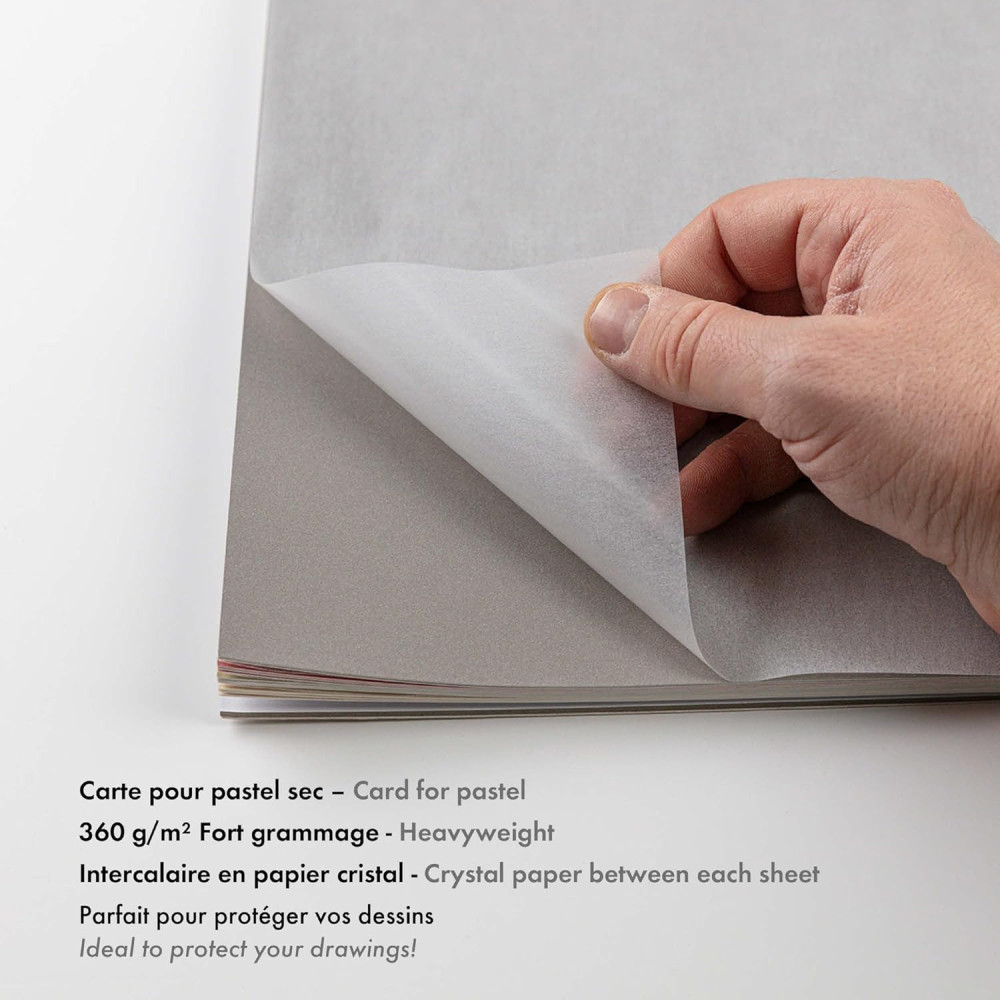 Papier do pasteli suchych Pastelmat No. 7 - Clairefontaine - 24 x 30 cm 360 g 12 ark.