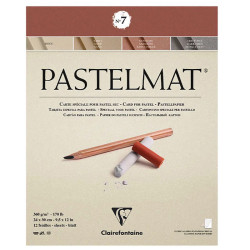 Pastelmat paper pad - Clairefontaine - no. 7 24 x 30 cm 360 g 12 sheets