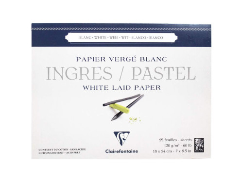 Papier do pasteli suchych Ingres 18 x 24 cm - Clairefontaine - 130 g 25 ark.