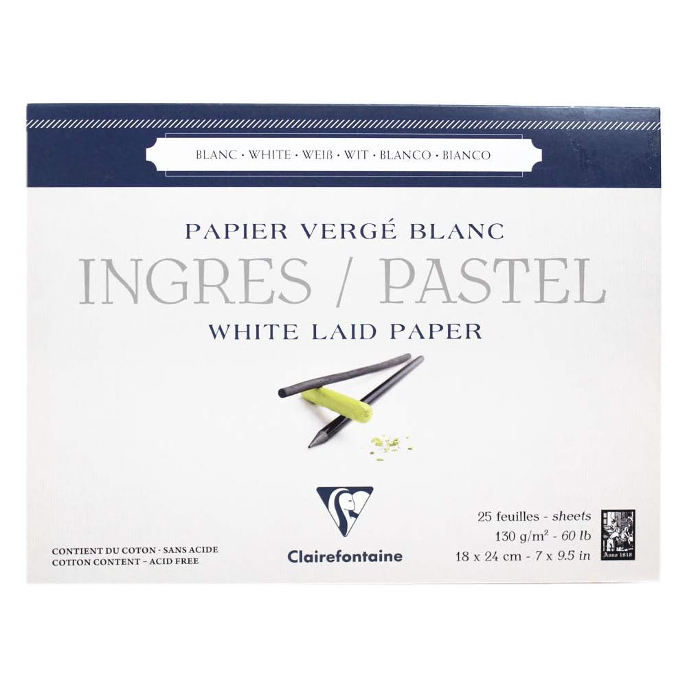 Ingres Pastel paper pad - Clairefontaine - 18 x 24 cm 130 g 25 sheets