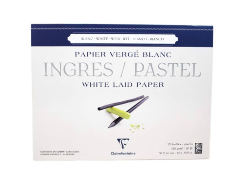 Ingres Pastel paper pad 30 x 40 cm - Clairefontaine - 130 g 25 sheets