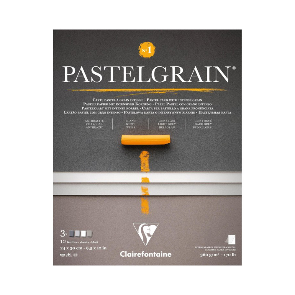 Papier do pasteli suchych PastelGrain No.1 - Clairefontaine - 24 x 30 cm 360 g 12 ark.
