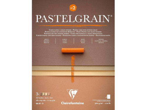 PastelGrain paper pad No. 2 - Clairefontaine - 18 x 24 cm 360 g 12 sheets