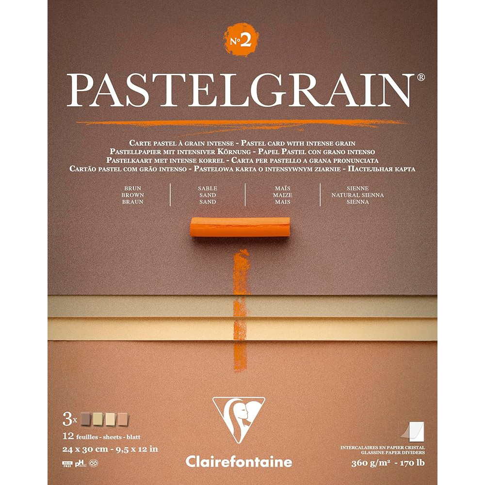 PastelGrain paper pad No. 2 - Clairefontaine - 24 x 30 cm 360 g 12 sheets