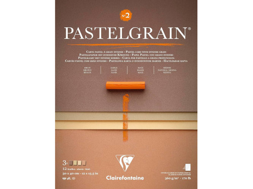 Papier do pasteli suchych PastelGrain No.2 - Clairefontaine - 30 x 40 cm 360 g 12 ark.