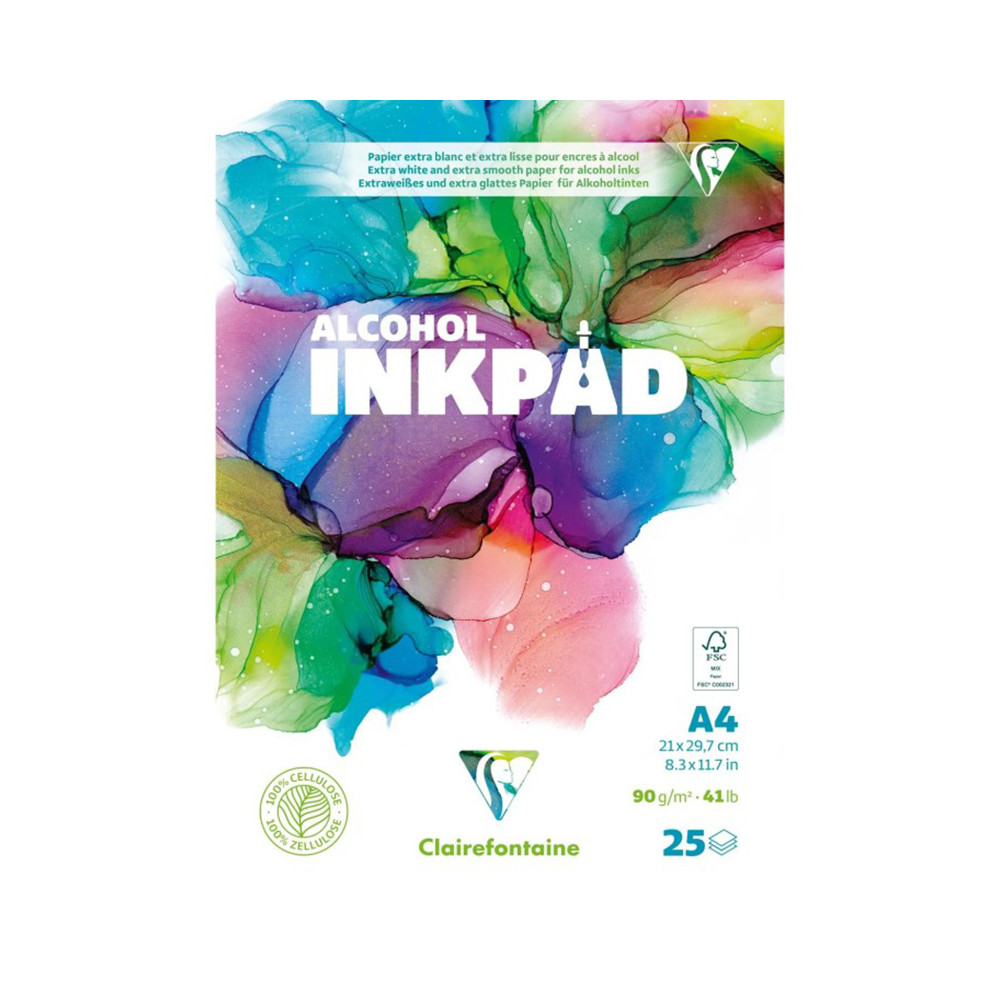 Blok Alcohol Inkpad A4 - Clairefontaine - 90 g 25 ark.