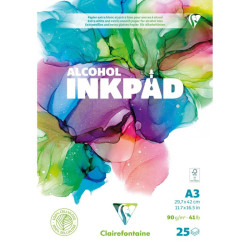 Blok Alcohol Inkpad A3 - Clairefontaine - 90 g 25 ark.
