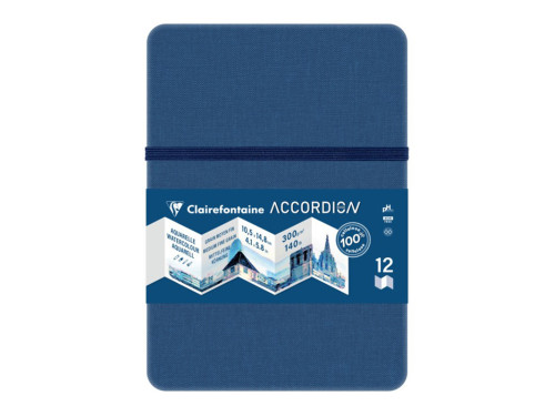 Accordion plain Sketchbook A6 - Clairefontaine - 300 g 12 sheets