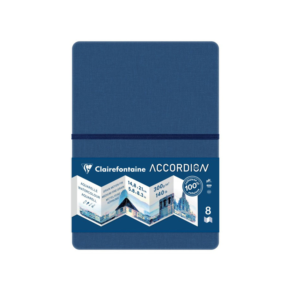 Accordion plain Sketchbook A5 - Clairefontaine - 300 g 8 sheets