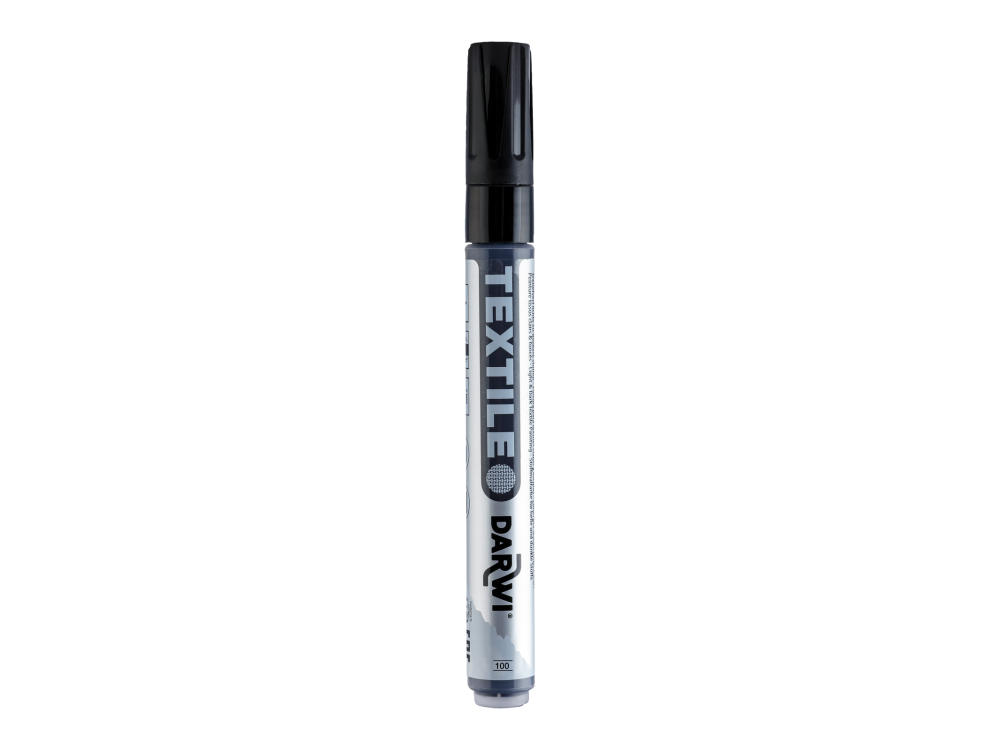 Textile fabric marker - Darwi - Black 2 mm