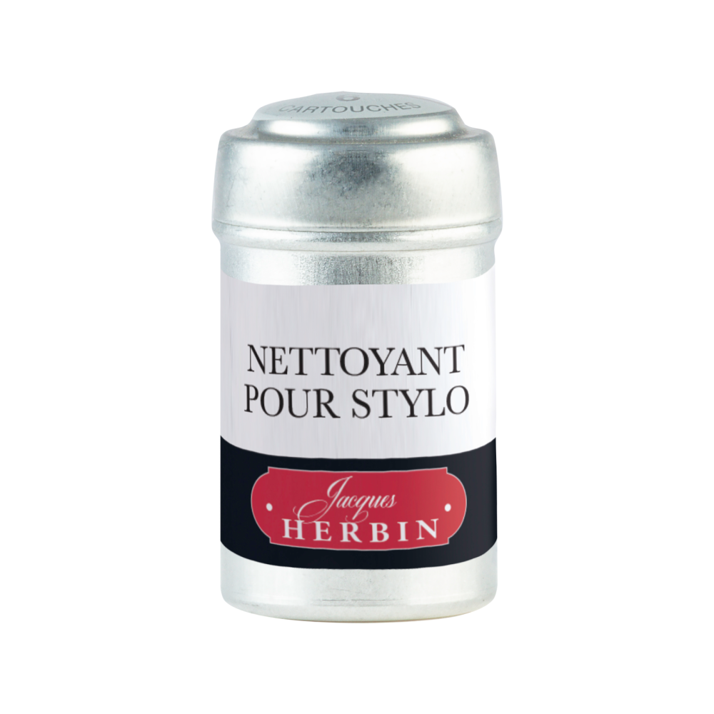 Płyn do czyszczenia piór wiecznych w nabojach - J.Herbin - 6 szt.