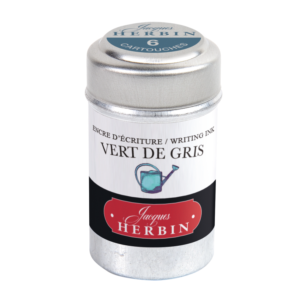 Ink cartridges - J.Herbin - Green of Grey 6 pcs