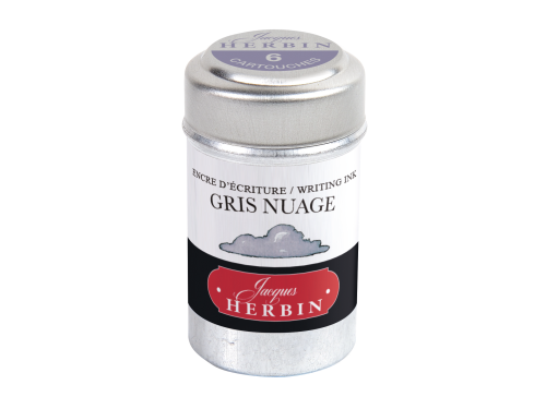 Ink cartridges - J.Herbin - Cloudy Grey 6 pcs