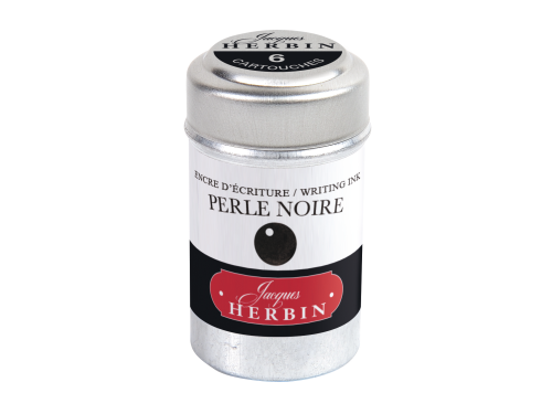 Naboje atramentowe - J.Herbin - Black 6 szt.