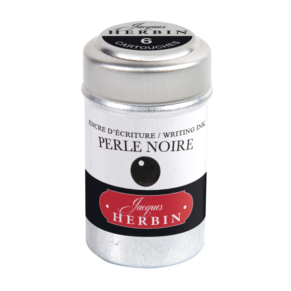 Naboje atramentowe - J.Herbin - Black 6 szt.