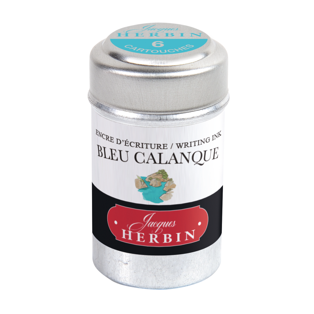 Ink cartridges - J.Herbin - Bleu Calanque 6 pcs