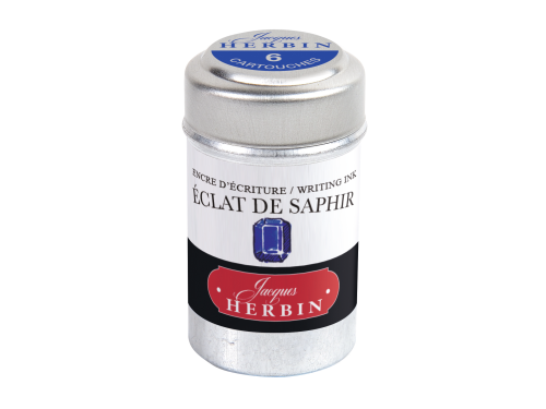 Ink cartridges - J.Herbin - Sapphire Sparkle 6 pcs