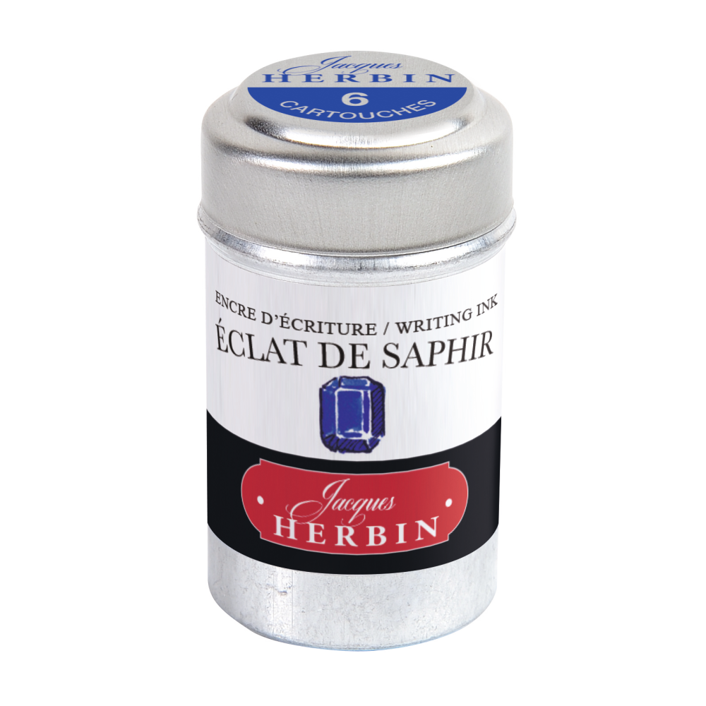 Ink cartridges - J.Herbin - Sapphire Sparkle 6 pcs