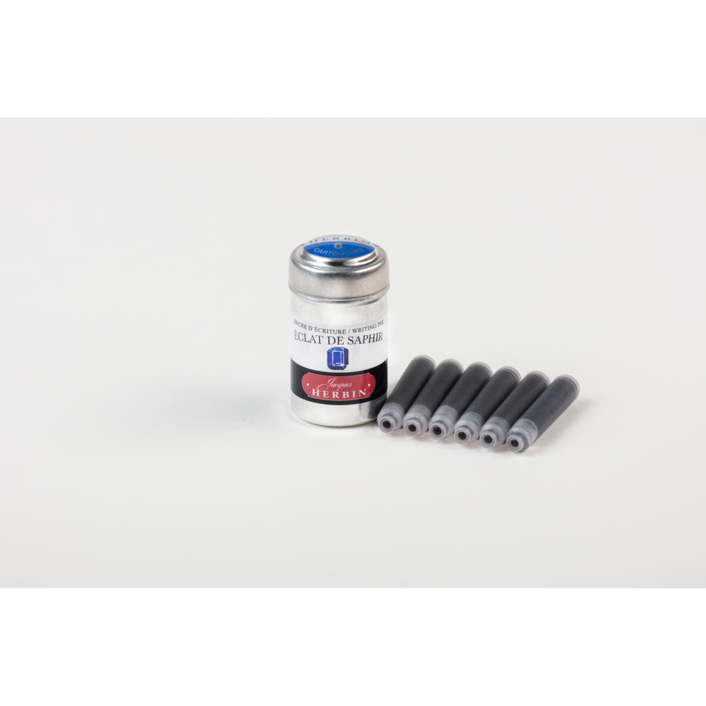 Naboje atramentowe - J.Herbin - Sapphire Sparkle 6 szt.