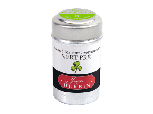 Naboje atramentowe - J.Herbin - Praire Green 6 szt.