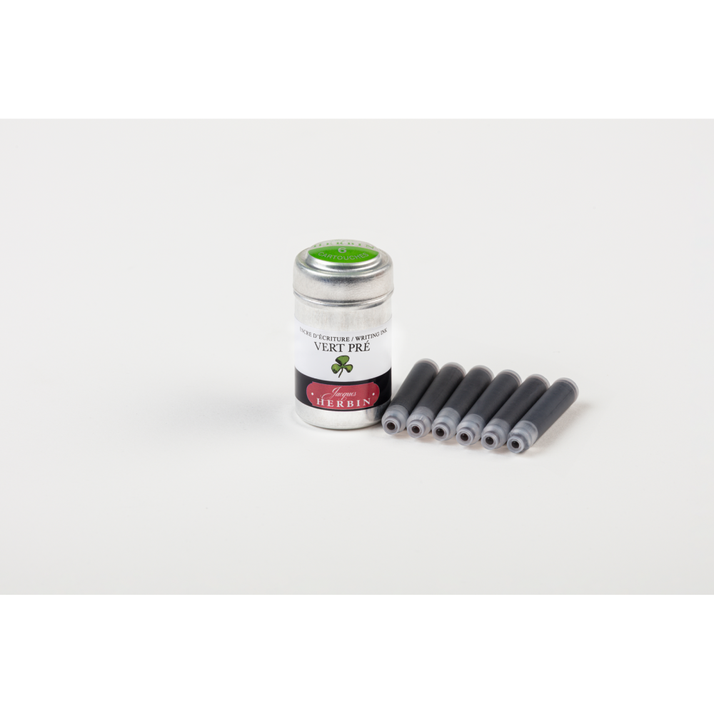 Naboje atramentowe - J.Herbin - Praire Green 6 szt.
