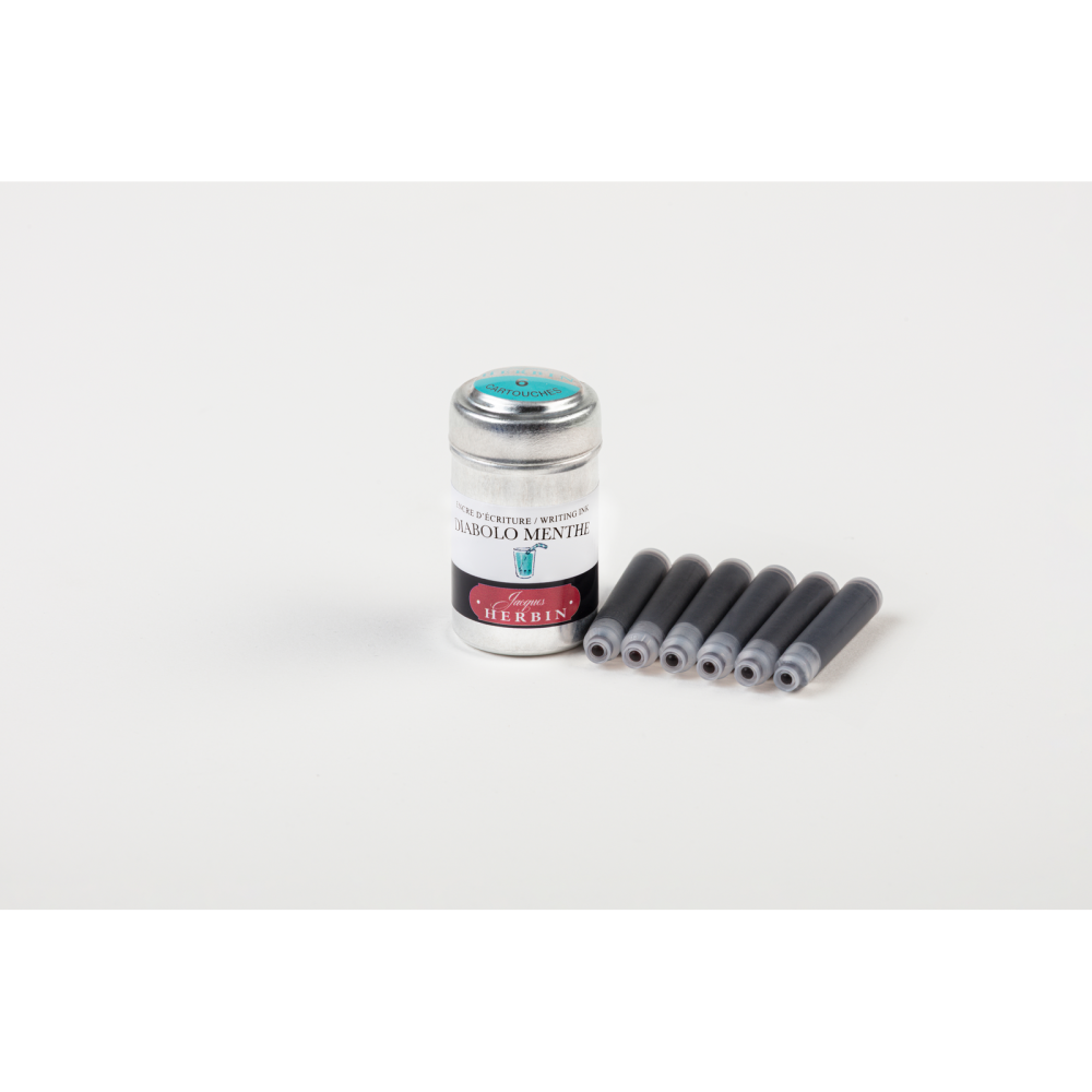 Naboje atramentowe - J.Herbin - Diabolo Mint 6 szt.