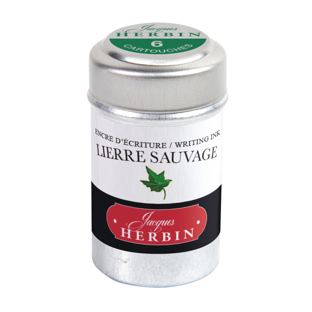 Naboje atramentowe - J.Herbin - Ivy Green 6 szt.