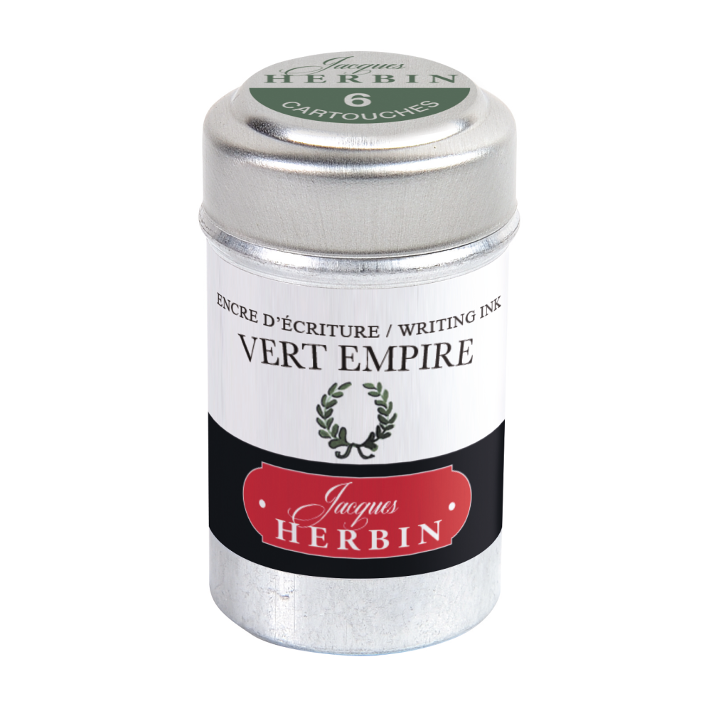 Naboje atramentowe - J.Herbin - Empire Green 6 szt.