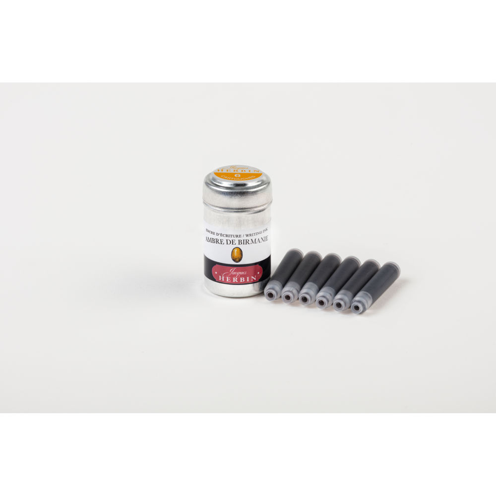 Ink cartridges - J.Herbin - Amber of Birmany 6 pcs