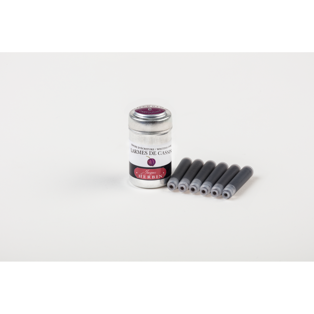 Naboje atramentowe - J.Herbin - Black Currant 6 szt.
