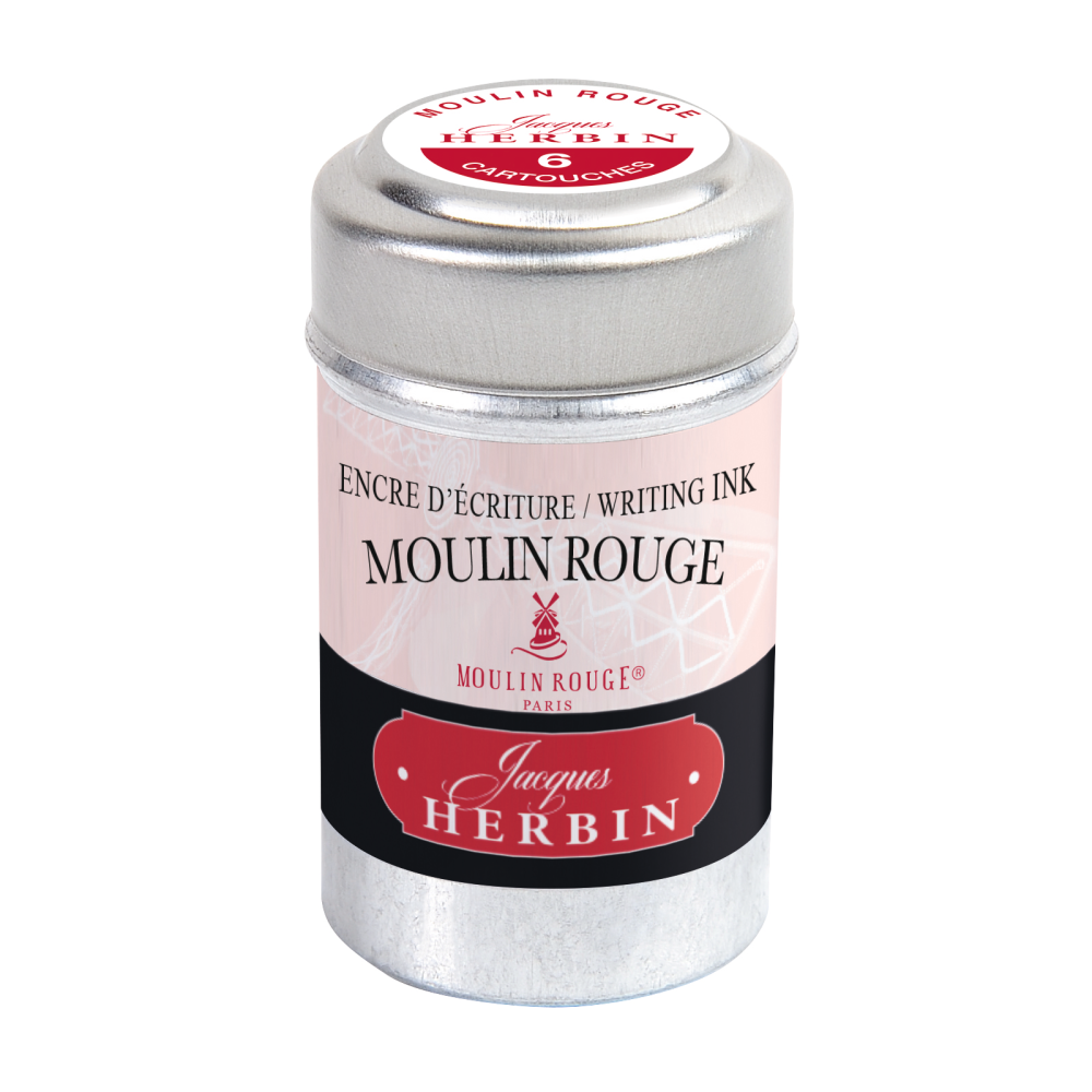 Naboje atramentowe - J.Herbin - Moulin Rouge 6 szt.