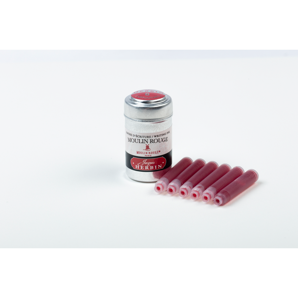 Ink cartridges - J.Herbin - Moulin Rouge 6 pcs