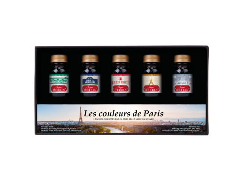Set of Colors of Paris Inks - J.Herbin - 5 x 10 ml