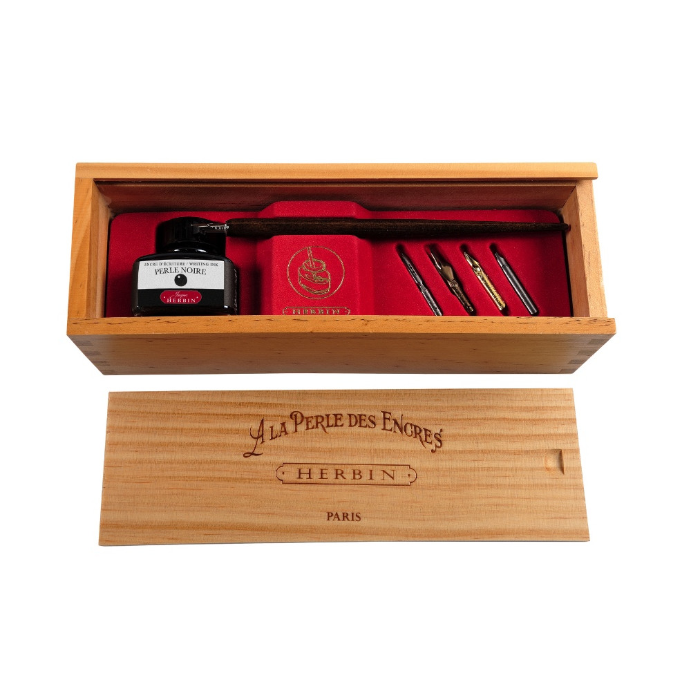 La Perle Noire calligraphy set - J.Herbin - 7 pcs
