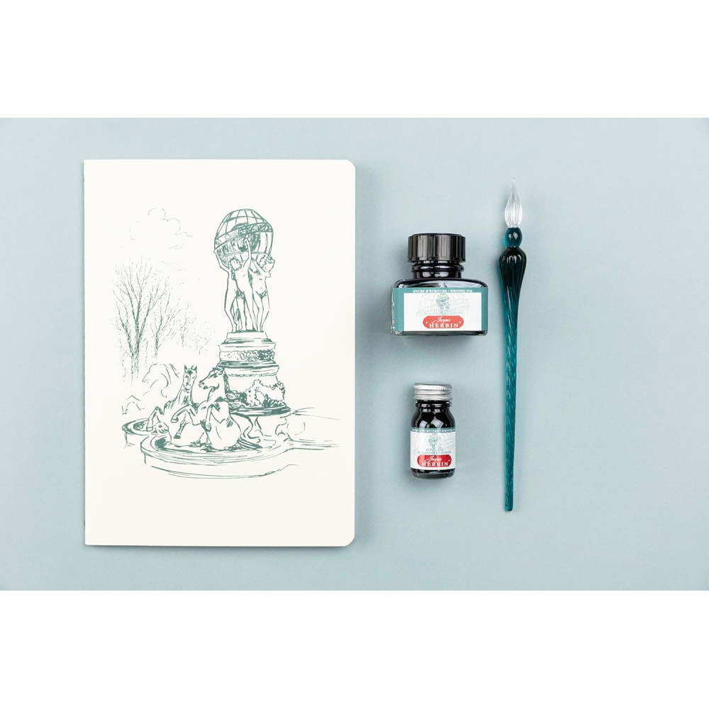 Ruled notebook Fontaine des Quatre A5 - J.Herbin - 120 g