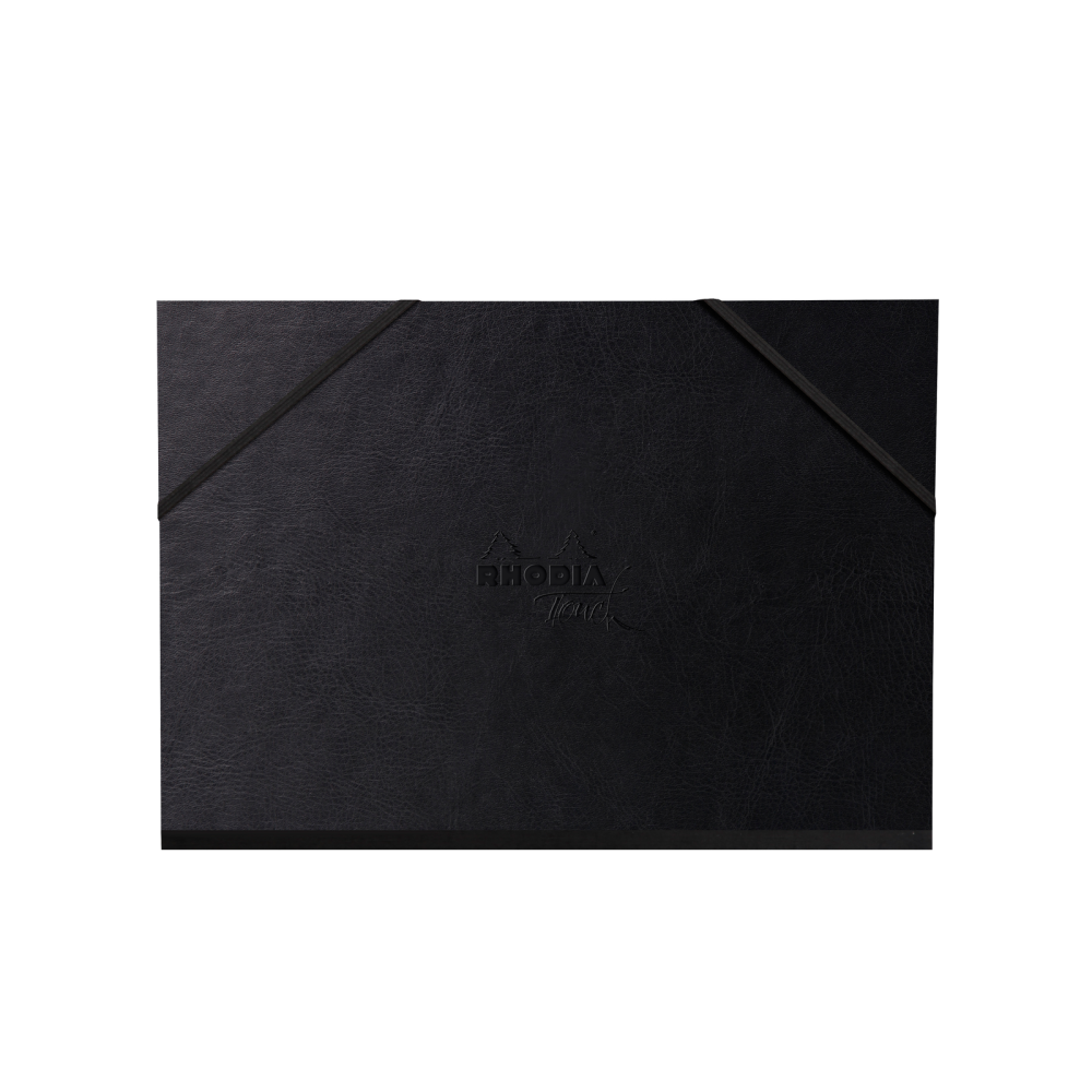 Leather drawing folder 32 x 45 cm - Rhodia - Black