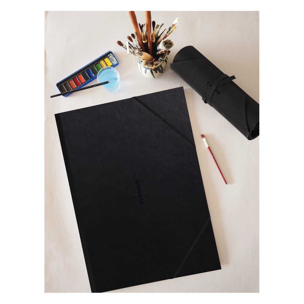 Teczka skórzana na rysunki 32 x 45 cm - Rhodia - Black