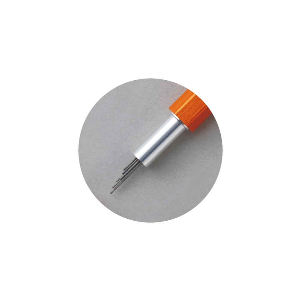Set of lead refills with case 0,5 mm - Rhodia - Orange 20 pcs