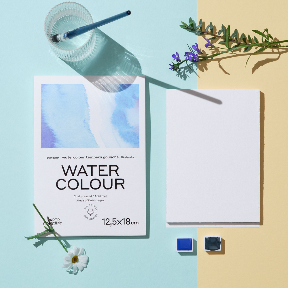 100% Cotton paper pad - PaperConcept - 30 x 30 cm 300 g 10 sheets