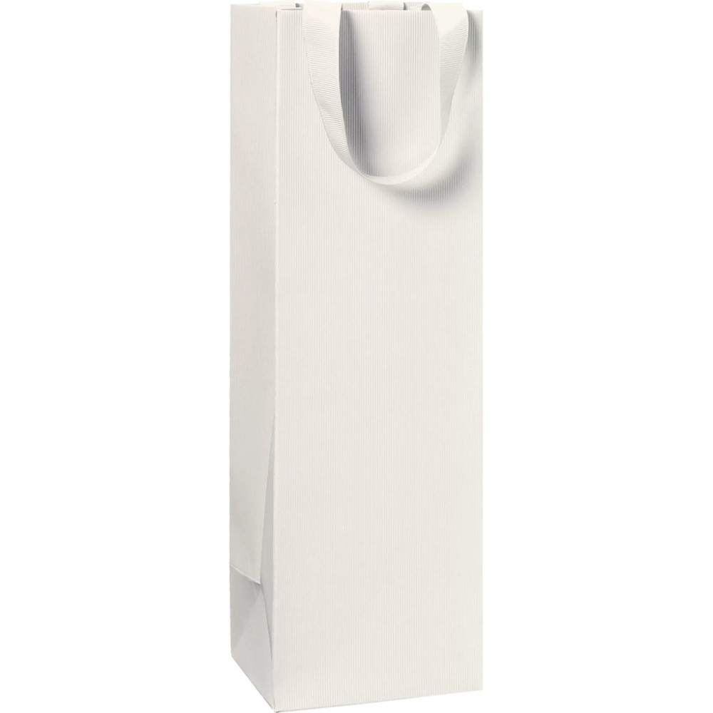Paper wine gift bag One Colour - Stewo - Beige 11 x 10,5 x 36 cm