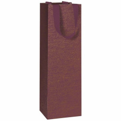 Paper wine gift bag Falcon - Stewo - Bordeaux 11 x 10,5 x 36 cm