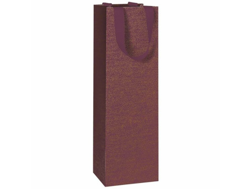 Torba prezentowa na wino Falcon - Stewo - bordowa 11 x 10,5 x 36 cm