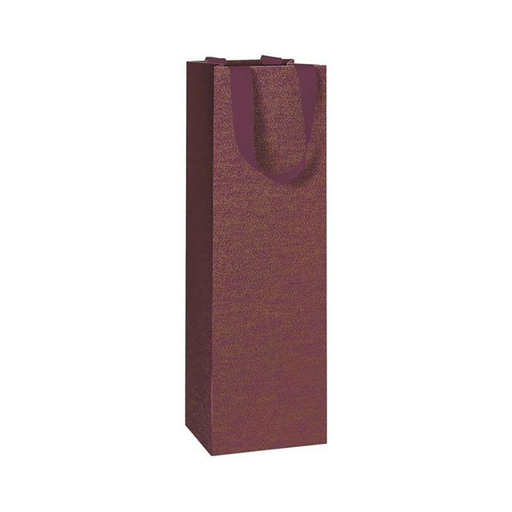 Torba prezentowa na wino Falcon - Stewo - bordowa 11 x 10,5 x 36 cm