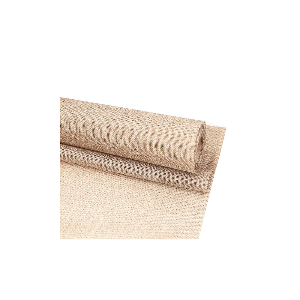Decorative jute fabric table runner - light natural 48 cm x 4,5 m