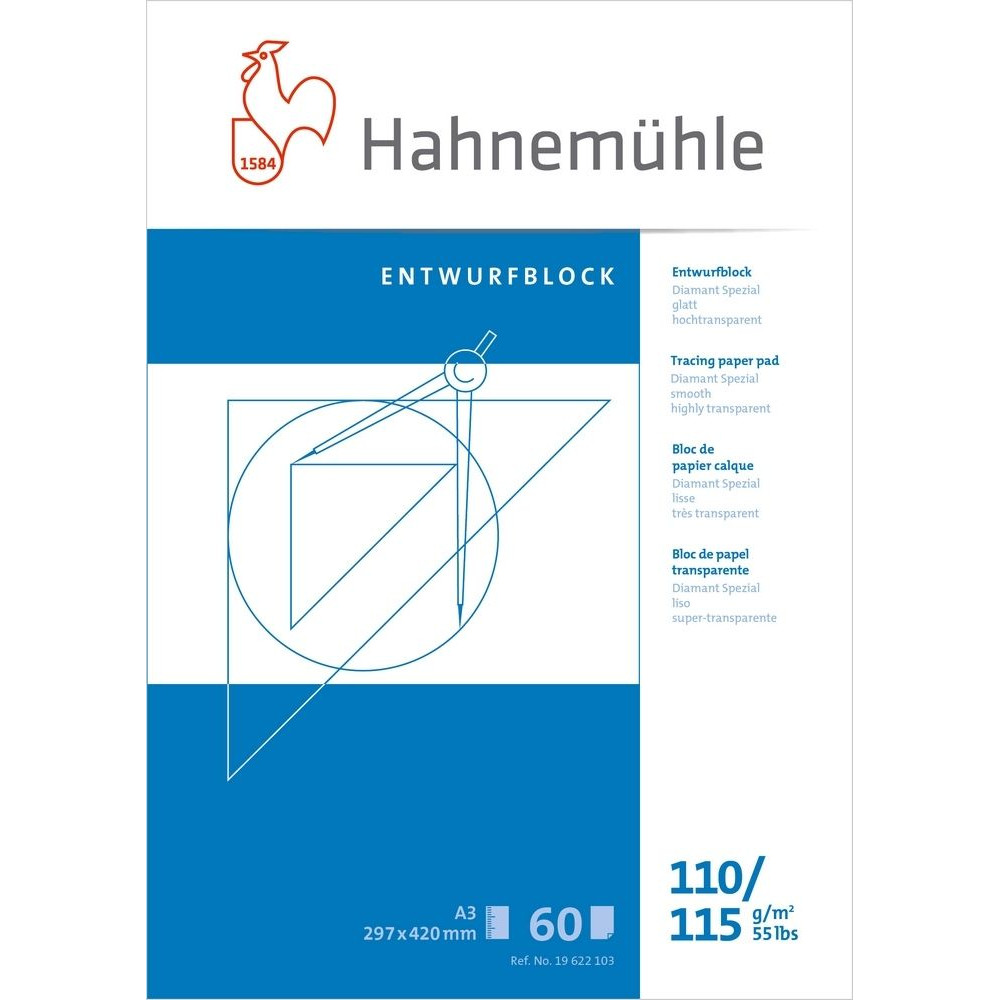 Tracing paper pad - Hahnemühle - A3 110 g/m2 60 sheets